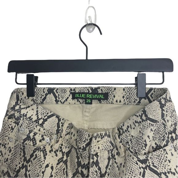 BLUE REVIVAL Snake Print Skinny Leg Jeans Sz 27 - Picture 3 of 8